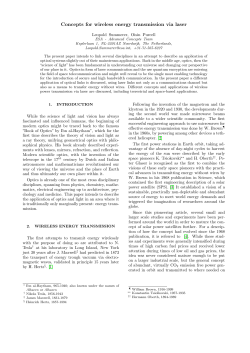 Concepts for wireless energy transmission via laser