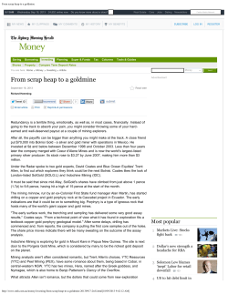 From scrap heap to a goldmine