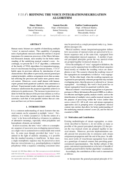 refining the voice integration/segregation algorithm