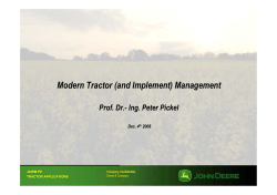 Modern Tractor (and Implement) Management