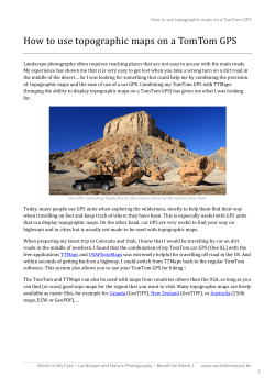 How to use topographic maps on a TomTom GPS