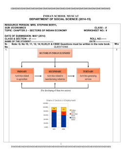 Class X Economics SECTORS
