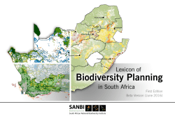 Lexicon of Biodiversity Planning in South Africa