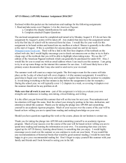 AP US History (APUSH)