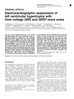 Electrocardiographic assessment of left ventricular