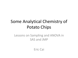 Some Analytical Chemistry of Potato Chips
