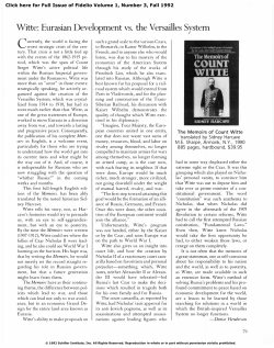 Memoirs of Count Witte