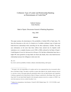 Collateral, Type of Lender and Relationship Banking as