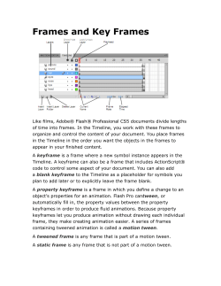 Frames and keyframes in Adobe Flash CS5