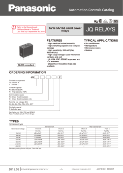jq relays - Panasonic Electric Works