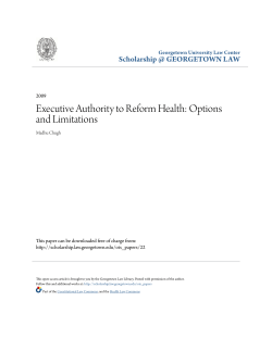 Executive Authority to Reform Health: Options and Limitations