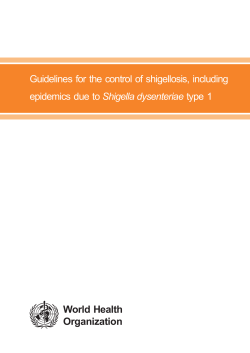 (WHO) guidelines for the control of shigellosis