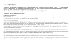 The Fossils Speak - Collaborative Learning Project