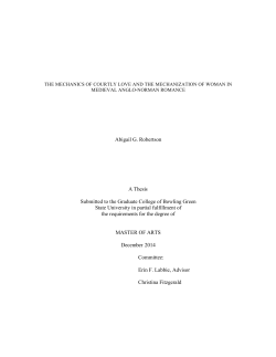 The Mechanics of Courtly Love and the Mechanization of Woman in