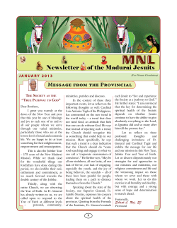 Jan - Jesuit Madurai Province