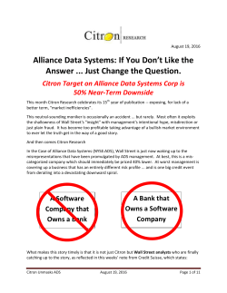 Alliance Data Systems: If You Don`t Like the Answer Just Change