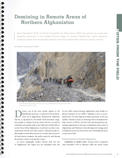 Demining in Remote Areas of Northern Afghanistan