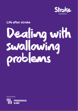 Life after stroke Dealing with swallowing problems
