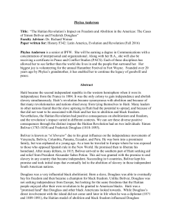 The Haitian Revolution`s Impact on Freedom and