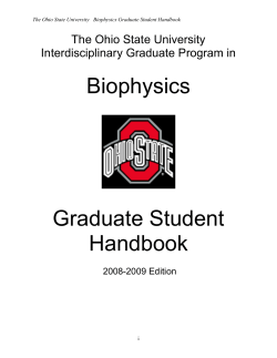 2008 version - Biophysics Graduate Program