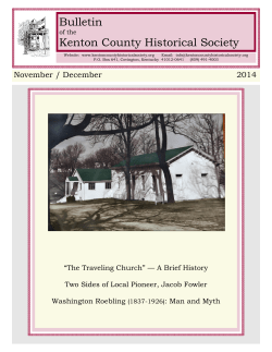 Bulletin Kenton County Historical Society