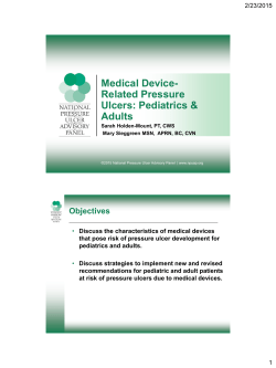 Medical Device- Related Pressure Ulcers: Pediatrics