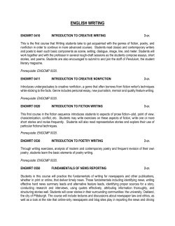english writing - University of Pittsburgh at Greensburg