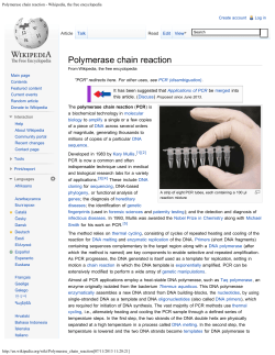 Polymerase chain reaction. Wikipedia. Last