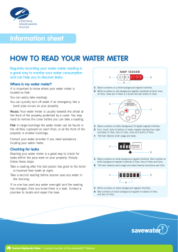 HoW to read your Water meter