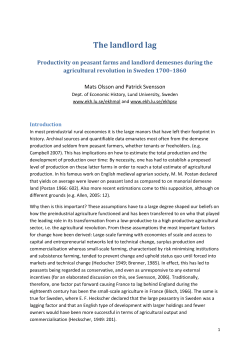 The landlord lag: productivity on peasant farms and landlord