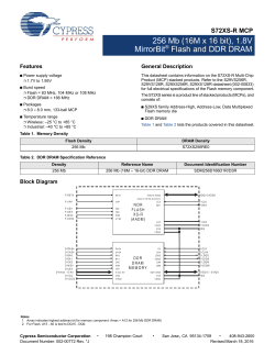 S72XS-R MCP, 256 Mb - Cypress Semiconductor