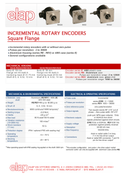 INCREMENTAL ROTARY ENCODERS Square Flange
