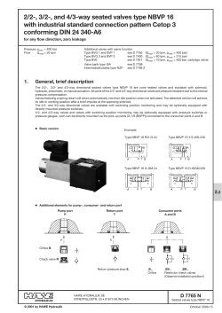 2/2-, 3/2-, and 4/3-way seated valves type NBVP 16 with industrial
