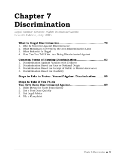 Chapter 7 Discrimination