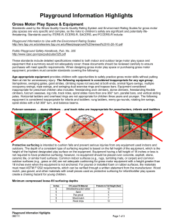 Playground Information Highlights - Illinois Child Care Resource