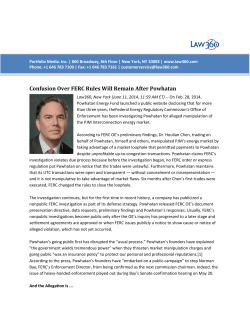 Confusion Over FERC Rules Will Remain After Powhatan