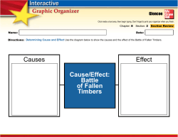 Cause/Effect: Battle of Fallen Timbers Causes Effect