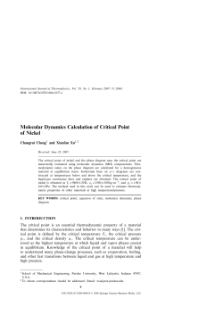 Molecular Dynamics Calculation of Critical Point of Nickel
