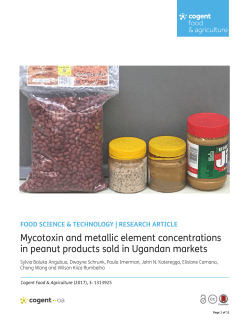 Mycotoxin and metallic element concentrations in peanut products