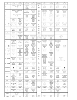 2017-2018 Matrix for Mondays - Heritage Homeschool Workshops