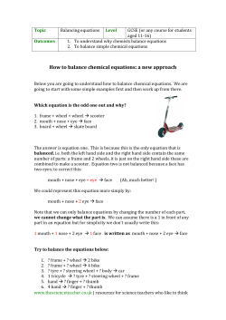 How to balance chemical equations: a new