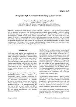 Design of a High Performance Earth Imaging Microsatellite