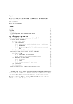 agency, information and corporate investment