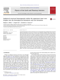 Aspherical structural heterogeneity within the uppermost inner core