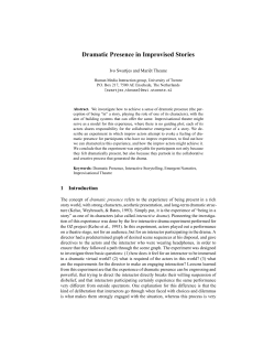 Dramatic Presence in Improvised Stories