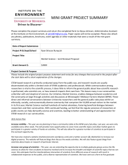 Market Science &ndash; IonE Renewal Proposal