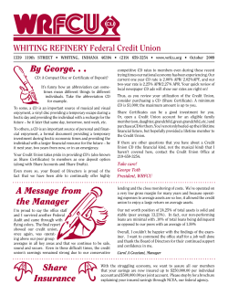 October 2009 - Whiting Refinery Federal Credit Union