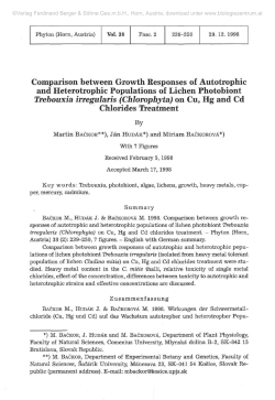 Comparison between Growth Responses of Autotrophic