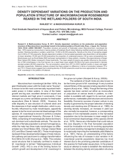 density dependant variations on the production and