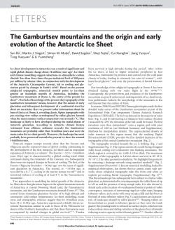 The Gamburtsev mountains and the origin and early evolution of the